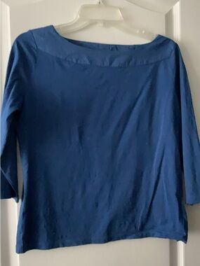 Talbots Boatneck Long Sleeve Top in Navy